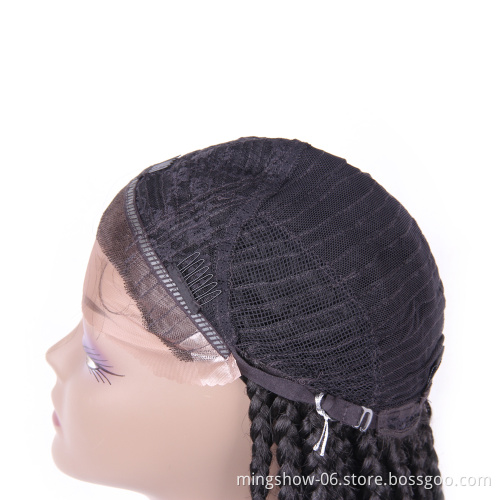 cheapest long lace front box braided synthetic wigs, lace wig for black women braid